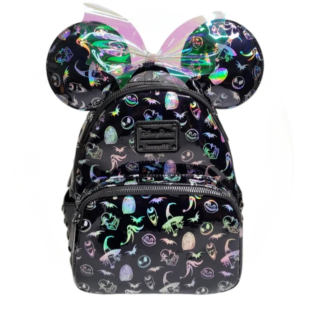 Loungefly Mini Backpack Nightmare Before Christmas Holographic matching ears